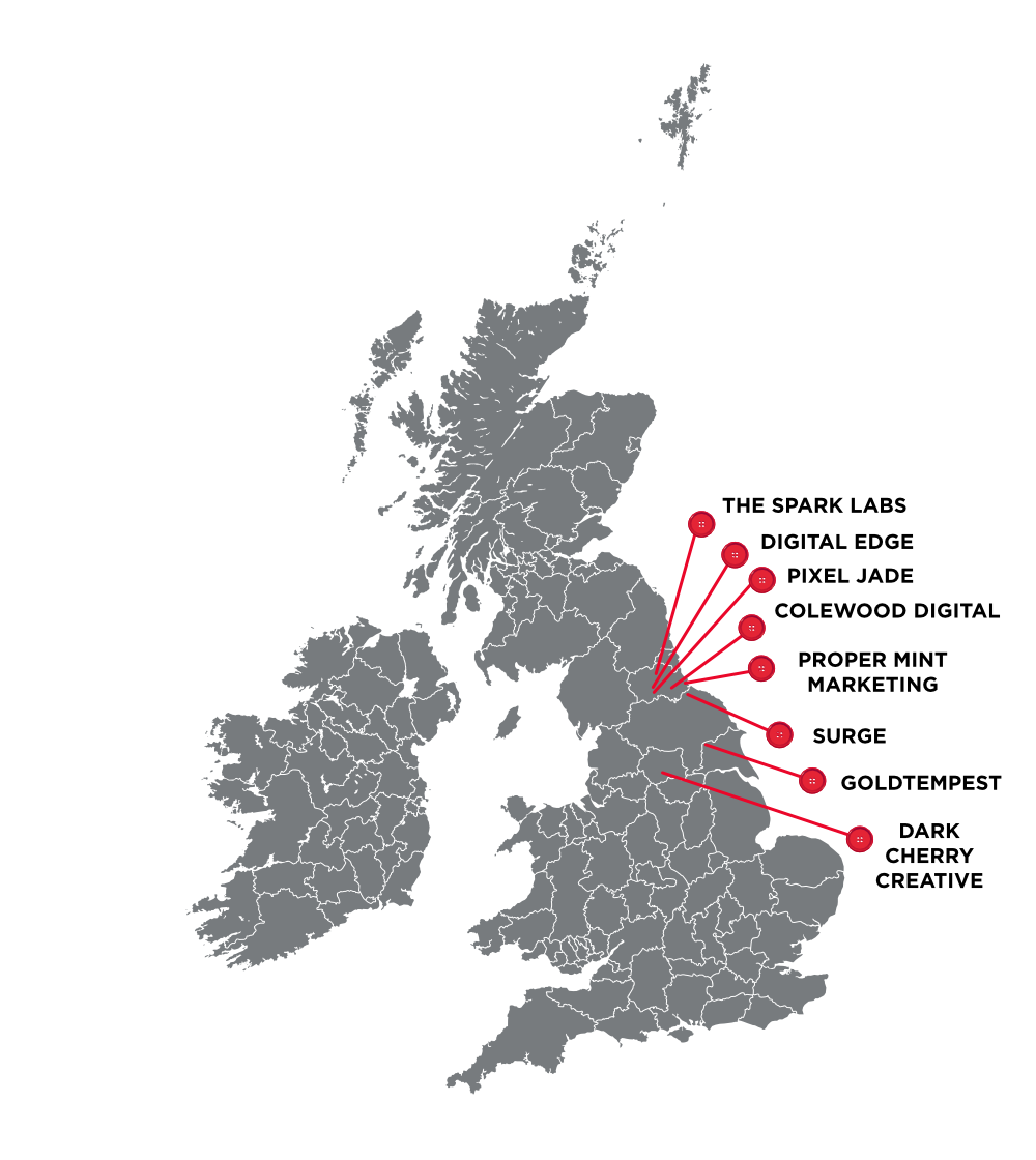 UK map showing our agency ambassadors